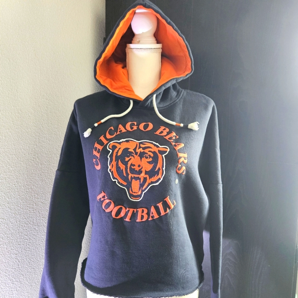 Rare New era × NFL Chicago Bears Hoodie Sweatshirt Cropped
